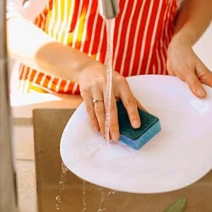 DecorRack 150 Count Non-Scratch Cleaning Scrub Sponges, Dual-Sided Heavy Duty Kitchen Sponges for Dishes, Cleaning Household, Bathroom, Car Wash - Multicolor (Pack of 150)