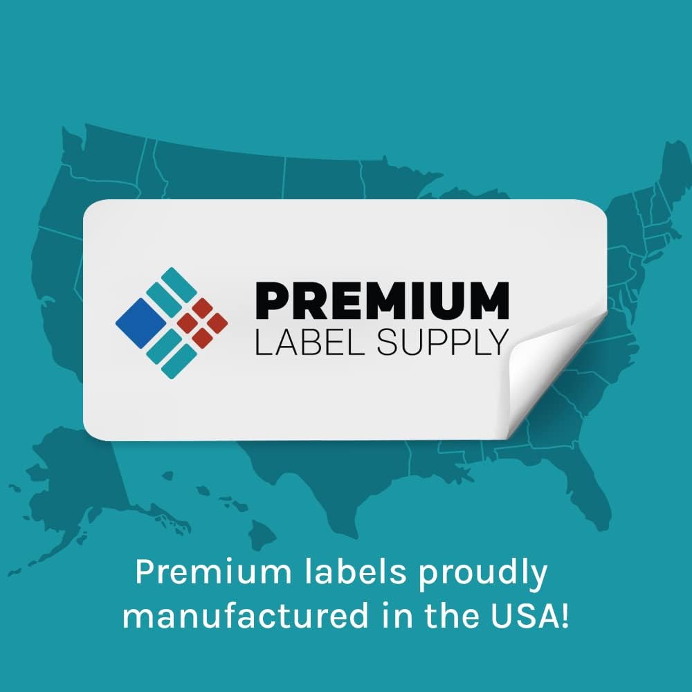 Premium Label Supply 2.625" x 1" Direct Thermal Mailing and File Folder Labels - 2000 Labels per Roll - 1'' Core - 10 Rolls (20000 Labels)