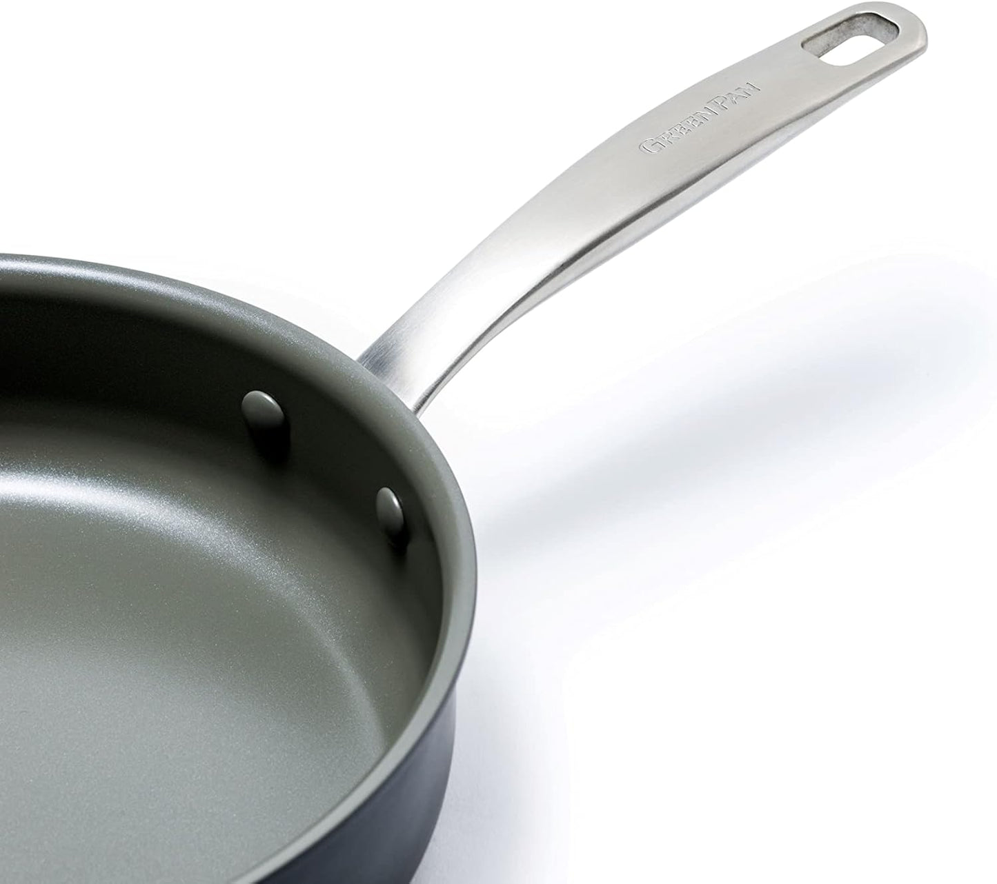 GreenPan Chatham Hard Anodized Healthy Ceramic Nonstick 10 Piece Cookware Pots and Pans Set, Frying Pan Skillets, Saucepans, Saute Pan, Stockpot, Lids, PFAS-Free, Dishwasher & Oven Safe, Gray