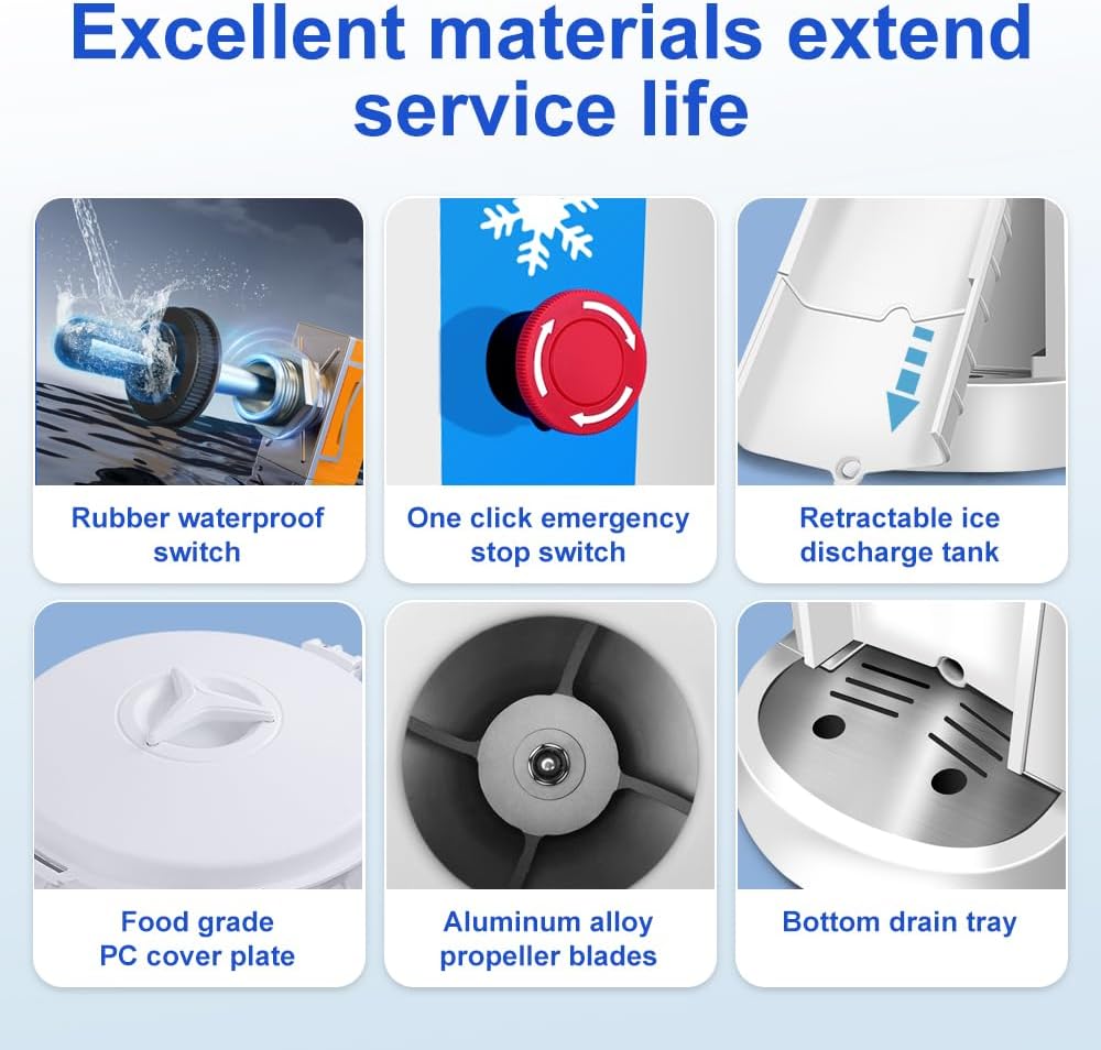 Snow Cone Machine, 400W Electric Ice Shaver Machine, Thickness Adjustable Snow Cone Maker Machine 1499LBs/hr Ice Crusher for Bar Parties Events Snack, Home and Commerical Use(13.8Qt)