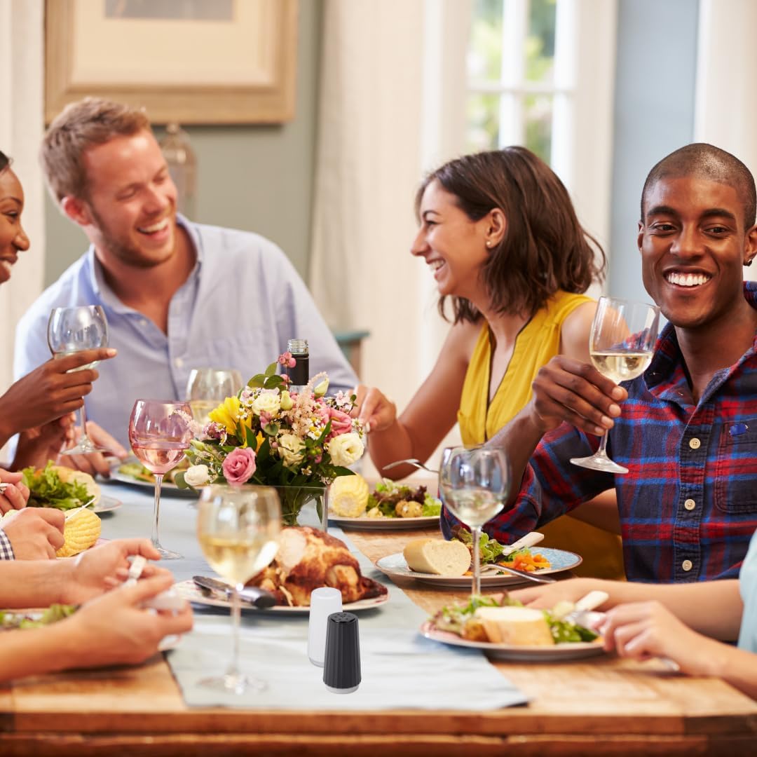 Disposable Salt and Pepper Shakers by Global Basics - Plastic Shaker Sets for Parties, Restaurants, Picnics, Cookouts - Prefilled Salt and Pepper Shakers with 4oz. Salt, 1.5oz. Pepper - 24-Pack