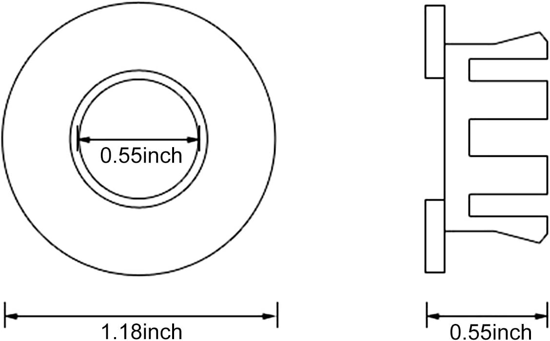 Sink Basin Trim Overflow Cover Brass Insert in Hole Round Caps Gold