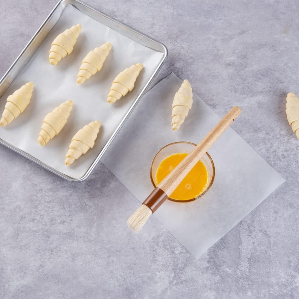 Restaurantware-Pastry Tek 1 Boar Bristles Pastry Brush, 11.8 Inches Buttering Tool – Hardwood Handle, Built-In Hanging Hole, Wood Basting Applicator, Sturdy Ferrule, For Glazing And Basting
