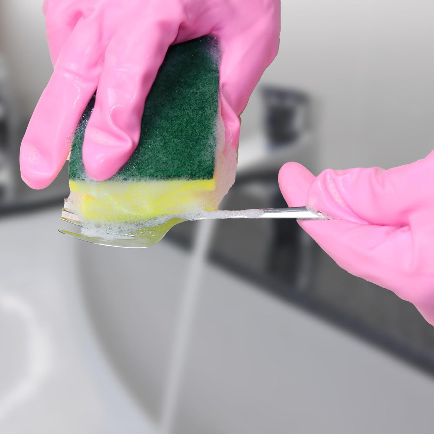 Sponges, Eco Non-Scratch Scrub Pads, Dish Scrubber for Cleaning Kitchen and Dish Cleaning,12 Scrubbing Sponges+ Draining Rack