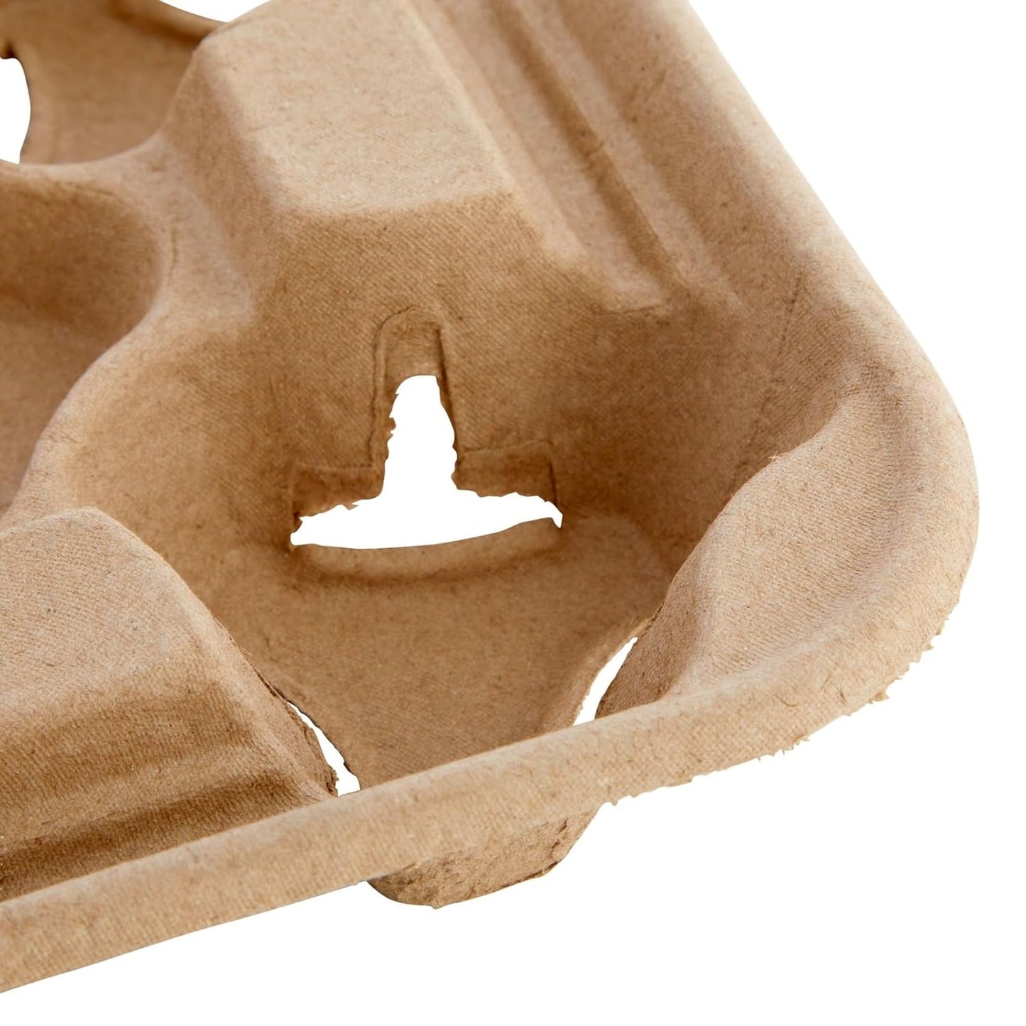 Okuna Outpost Paper Drink Carrier - 8.5 x 8.5 x 1.8 in, Brown, 60 Pack - 4 Cup Holder Coffee Tray & Drink Tray - No-Spill Design for Hot & Cold Beverages