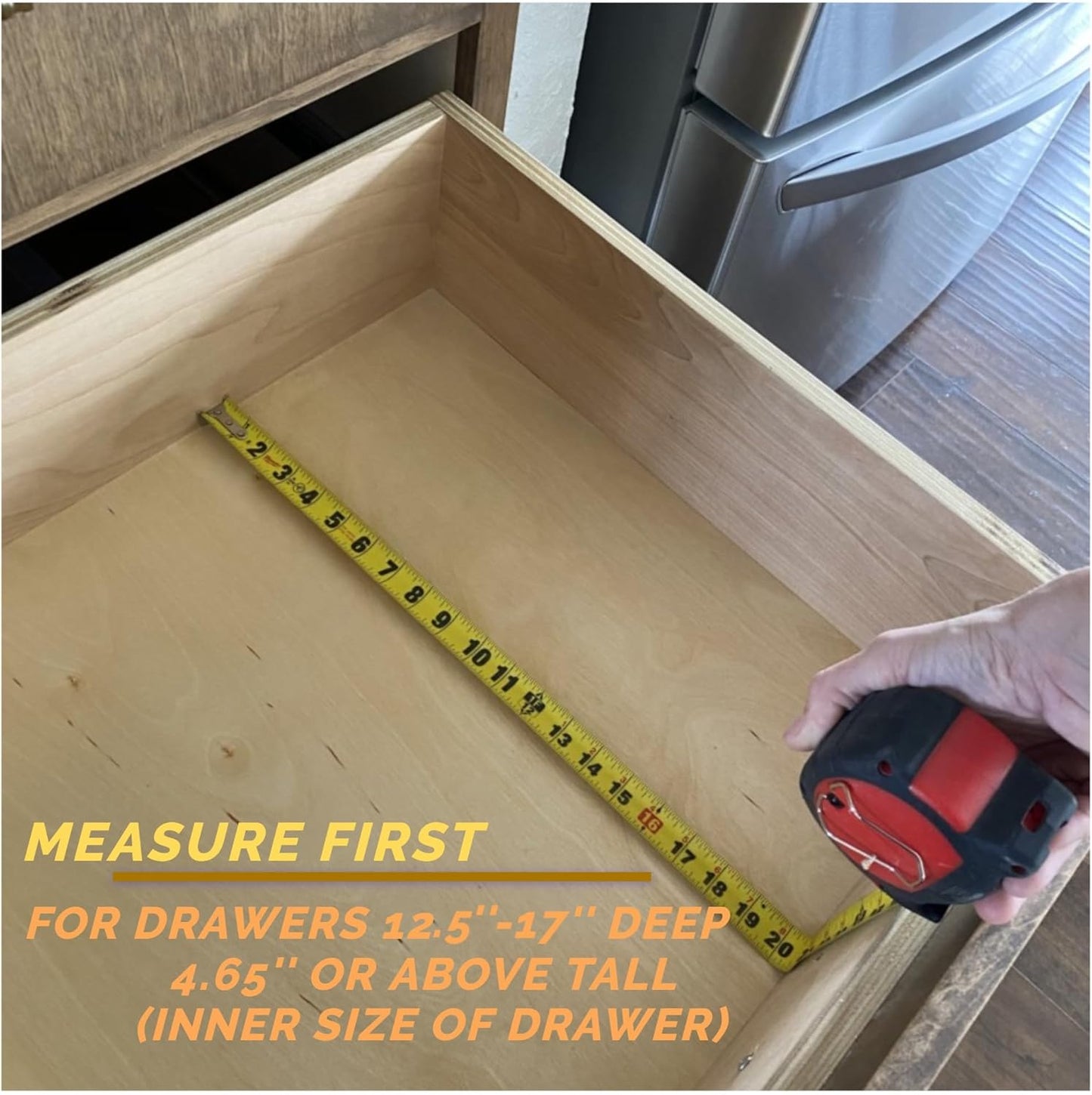 Fabsome Dresser Drawer Organizers 6 Pack, 4.65'' High Adjustable from 12.5-17‘’ Bamboo Drawer Dividers for Clothing Baby Clothes, Wooden Separators for Dresser Nursery Organization with Soft Foam Ends