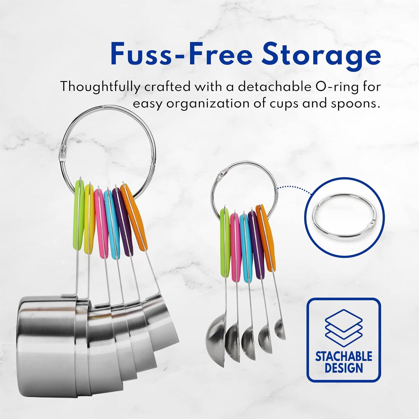 New Star Foodservice 1028065 Stainless Steel 18/8 12-Piece Measuring Cup and Spoon Set