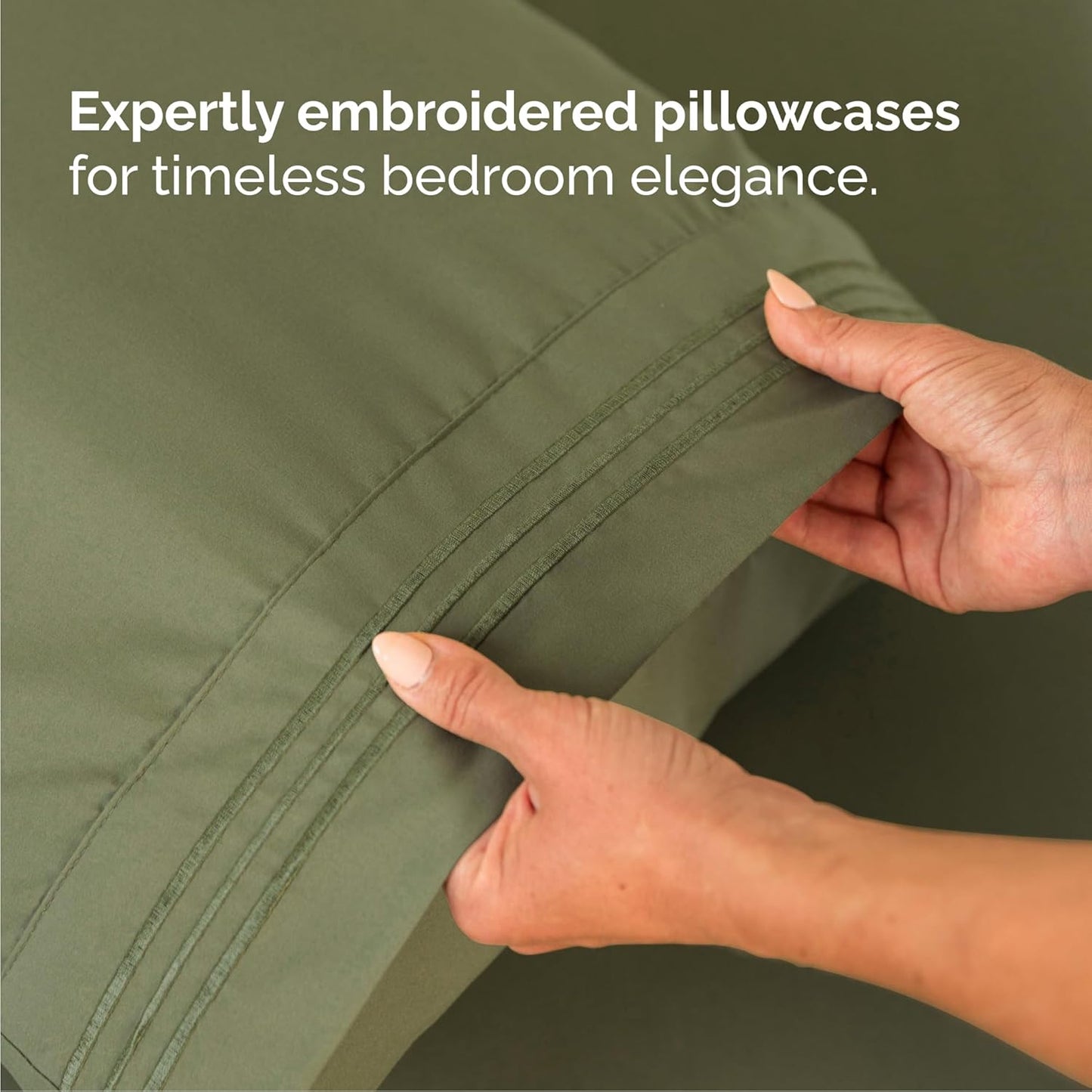 Queen Size 4 Piece Sheet Set - Comfy Breathable & Cooling Bed Sheets Set - Hotel Luxury Bedding for Women, Men, Kids, Teens, Boys & Girls - Deep Pockets, Soft and Wrinkle Free - Oeko-Tex - Sage Green