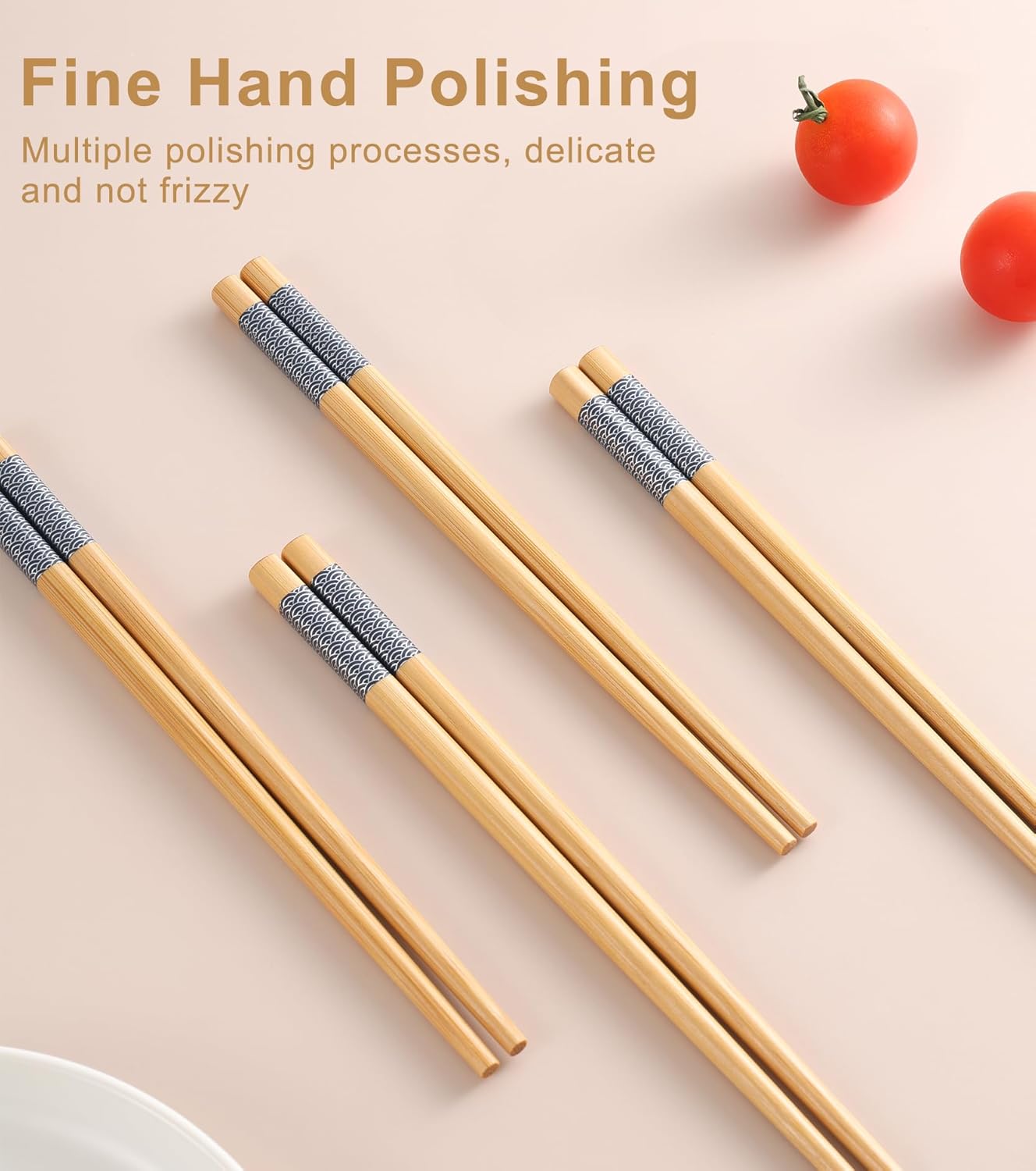 7inch Short kids Bamboo Chopsticks 5 Pairs Reusable Wooden Natural Chopstick Training for Beginners