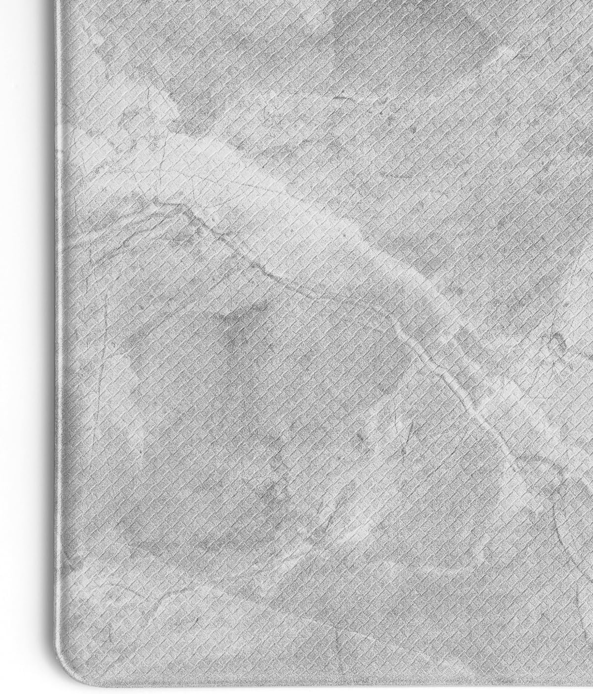 DEXI Kitchen Floor Mats Cushioned Anti Fatigue, 23x59 Large Wide Standing Comfort Runner Rug Waterproof, Marble Memory Foam Padded for Front Sink Laundry, Light Grey