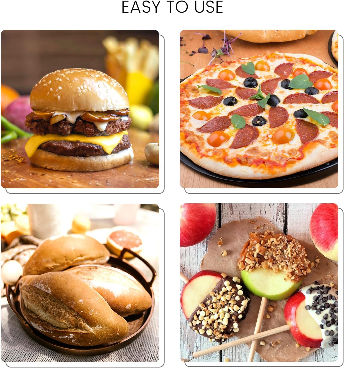 VGOODALL 24 Pack Reusable Toaster Bags, 3 Sizes Grilled Cheese Bags Non Stick Heat Resistant Easy to Clean for Toast Panini Cheese Sandwiches