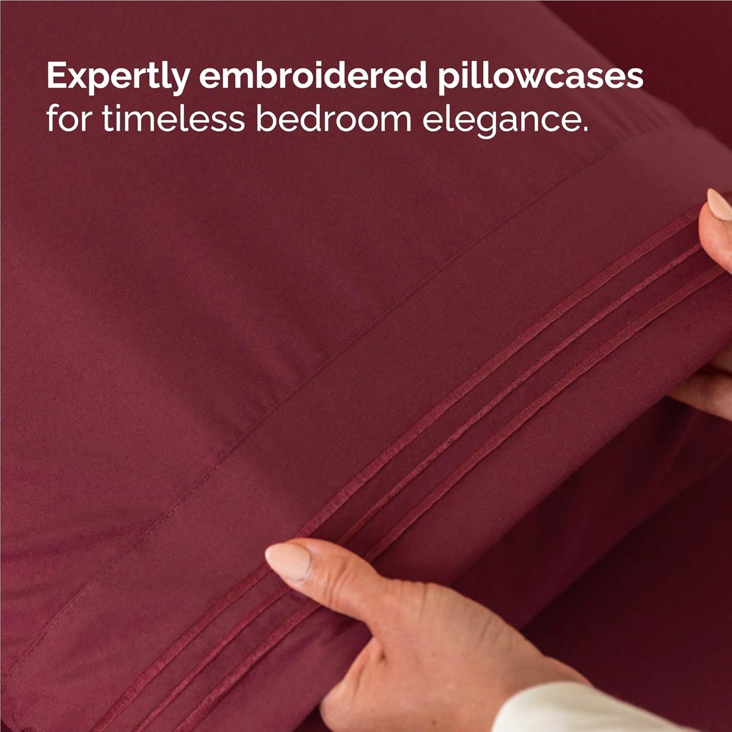 Twin XL Size 3 Piece Sheet Set - Comfy Breathable & Cooling Bed Sheets Set - Hotel Luxury Bedding for Women, Men, Kids, Teens, Boys & Girls - Deep Pockets, Soft and Wrinkle Free - Oeko-Tex - Burgundy