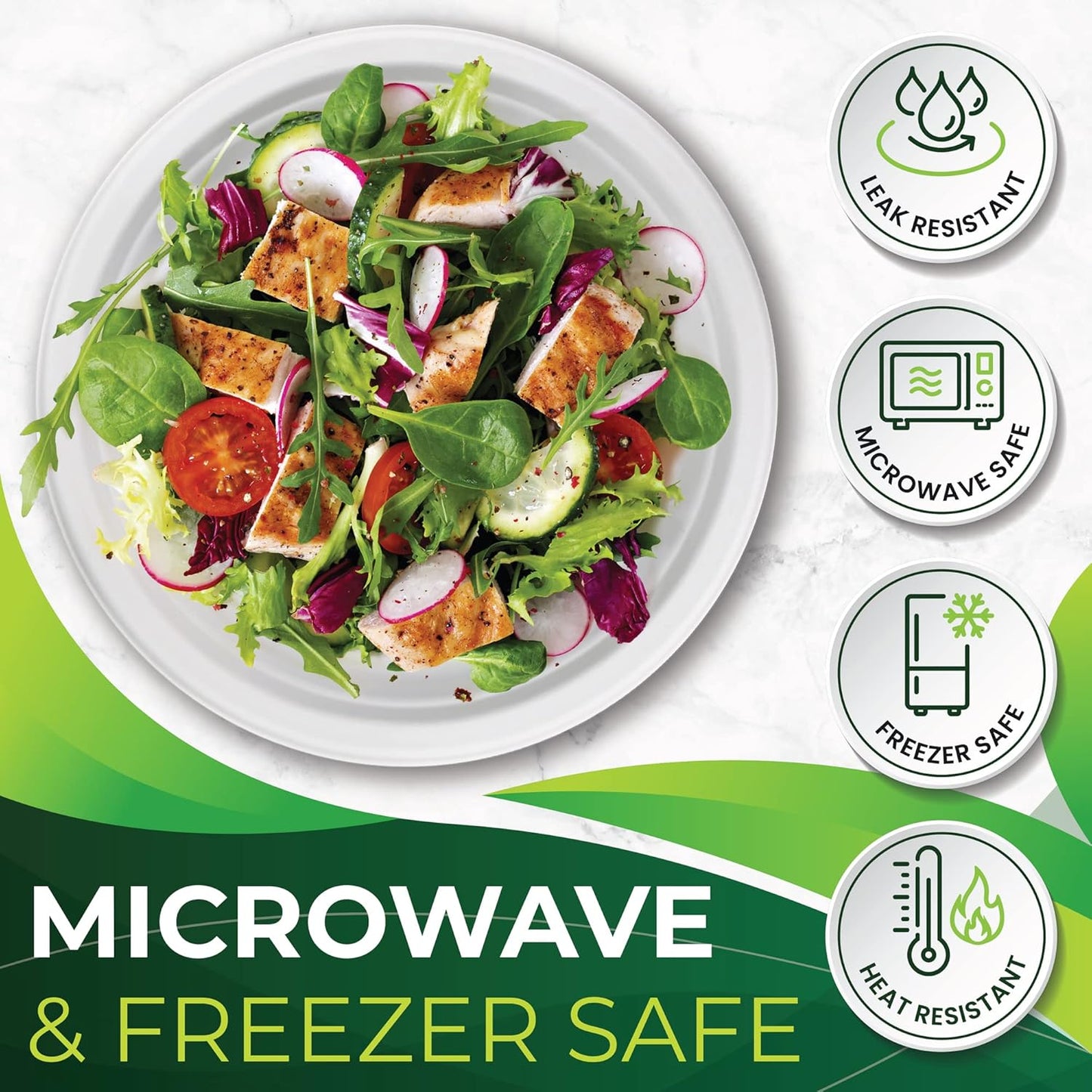 150pcs 100% Compostable Small Paper Plates (7 in), Heavy Duty, Eco Friendly Appetizer & Dessert Plates, Biodegradable Sugarcane Fiber