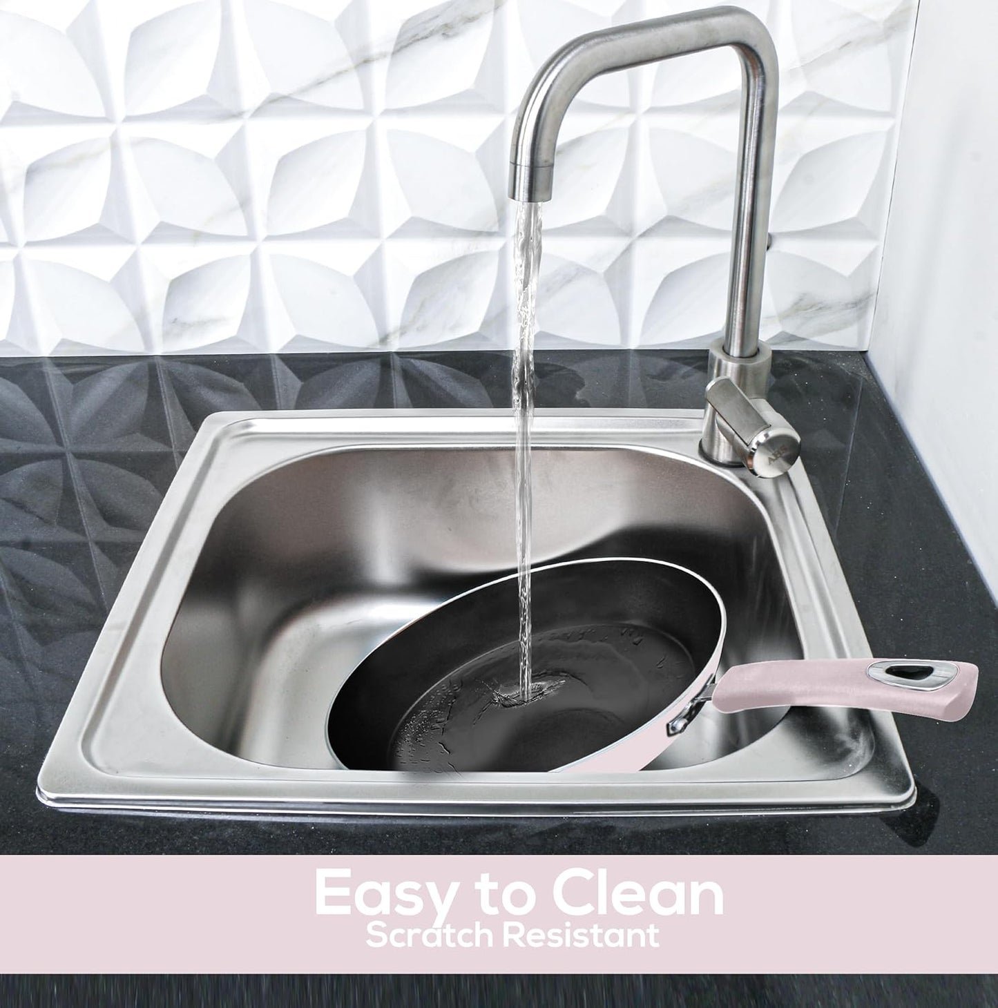 Utopia Kitchen Nonstick Cookware 3 Piece Set, Non-Stick Frying Pans with Induction Bottom, 8, 9.5 & 11 Inches Frying Pans with Bakelite Handles, PFOA Free, Purple & Black