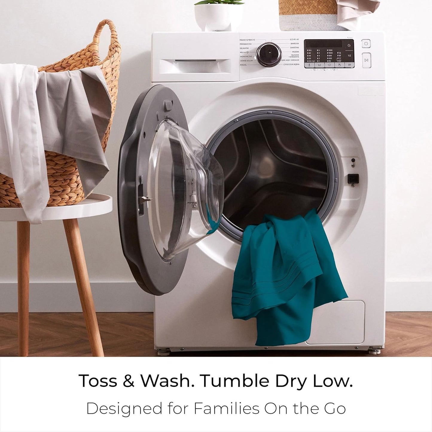 Mellanni California King Sheets Set - 4 PC Iconic Collection Bedding - Hotel Luxury, Extra Soft, Cooling Bed Sheets - Wrinkle, Fade, Stain Resistant (Cal King, Teal)