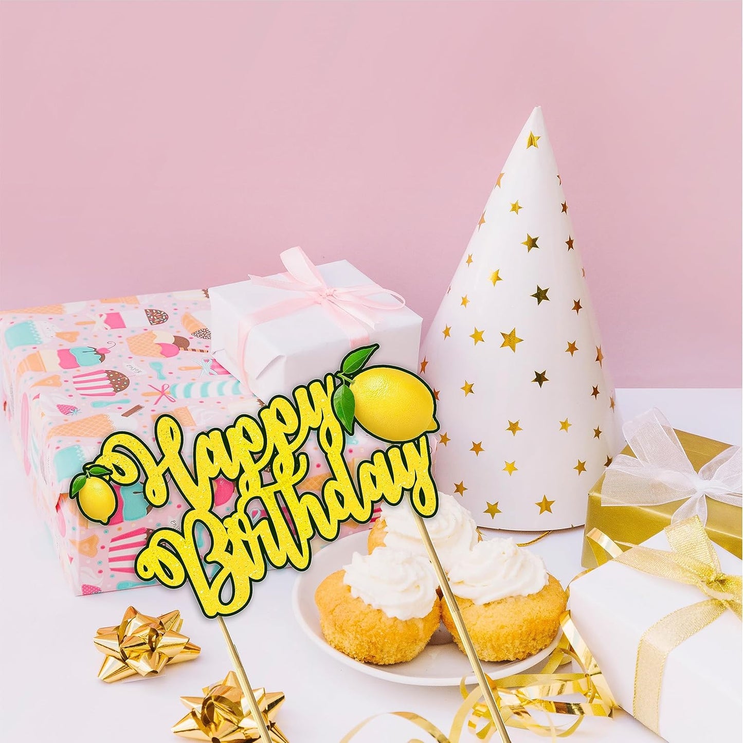 Seyal® Lemon Happy Birthday Cake Topper