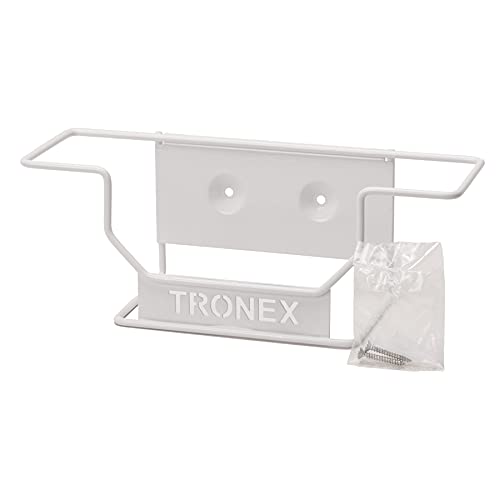 Tronex Single Wire Wall Mounted Rack Tissue Box Rack Disposable Glove Rack Napkin Box Holder Space Saver Durable White Enamel, White (Box of 1)