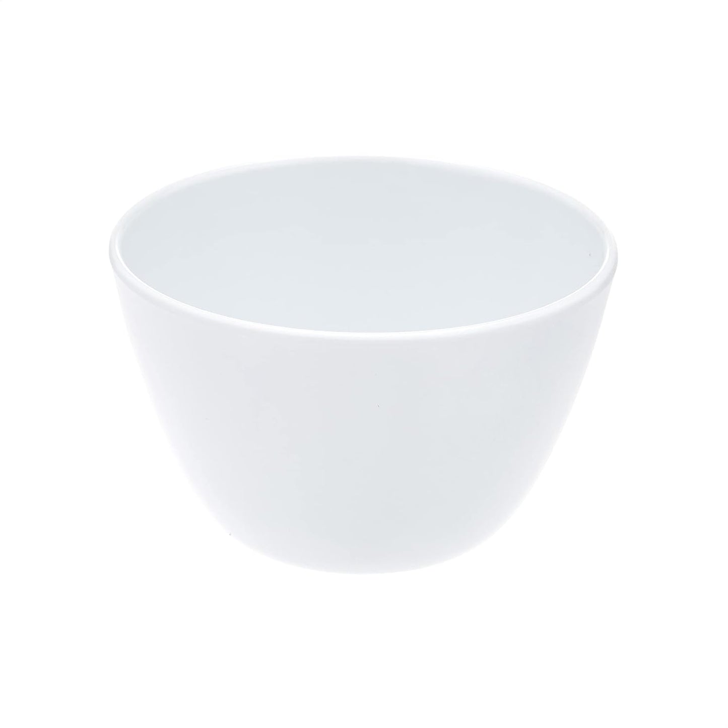 Amazon Basics Round Melamine Bowl, 8 oz, White, 6 Piece Set (Previously AmazonCommercial brand)