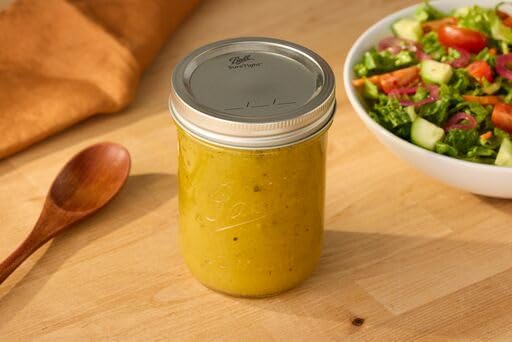 Ball Wide Mouth Glass Mason Jars with Lids and Bands, Used for Canning, Pickling, Juice, Jam, Jelly, Pint Size 16 Ounce (Pack of 4)