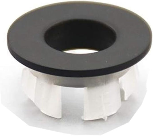 Sink Basin Trim Overflow Cover Brass Insert in Hole Round Caps Matte Black