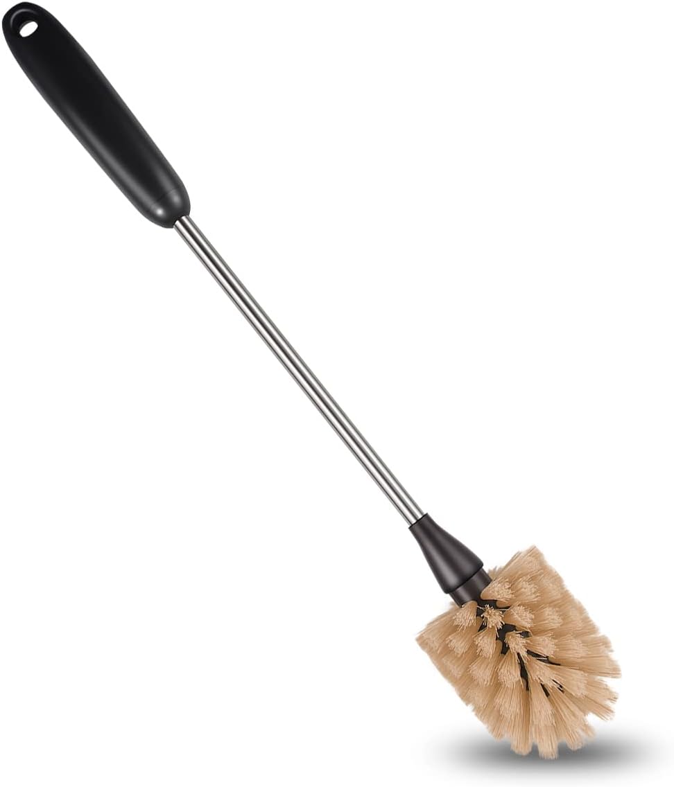 Stainless Steel Long Handle Water Bottle Brush, Flexible Scrubbing Brush for Cleaning Water Bottles, Baby Water Bottles, Glassware, Food Jars, Sports Jugs, Sobriety Jugs, 15 in.