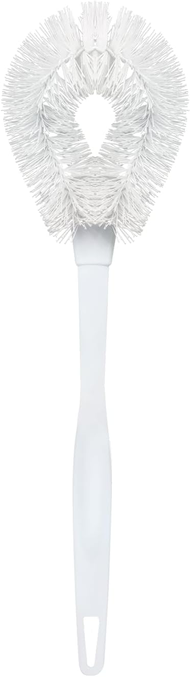 Lola Products Toilet Bowl Brush w/Curved Head, Coated Wire, Durable Poly Bristles, Reaches Under Toilet Bowl Rim, 1 Pack