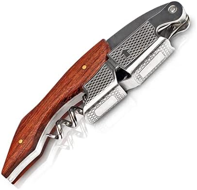 PINEAPPLE Professional Corkscrew Wine Bottle Opener with Foil Cutter Wine Key for Waiters, Servers, Bartenders, Sommeliers, Wine Lovers (Rosewood)