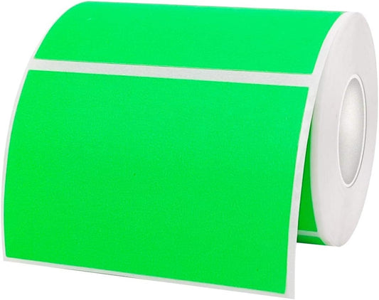 STARLIBOO Colored Labels Stickers 3 x 2 Inch, Removable Rectangle Moving Labels, 300Pcs Garage Sale Price Stickers, Adhesive Moving Labels for Boxes(Fluorescent Green)