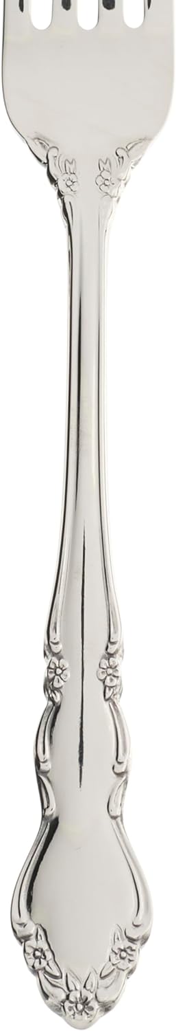 Oneida Silverware Set For 8, Dover 45-Piece Fine Flatware Set with Serving Utensils, Service For 8, 18/10 Stainless Steel, Ornate Pattern, Dishwasher Safe, Knives Spoons & Forks Set (Silver 45 Pieces)