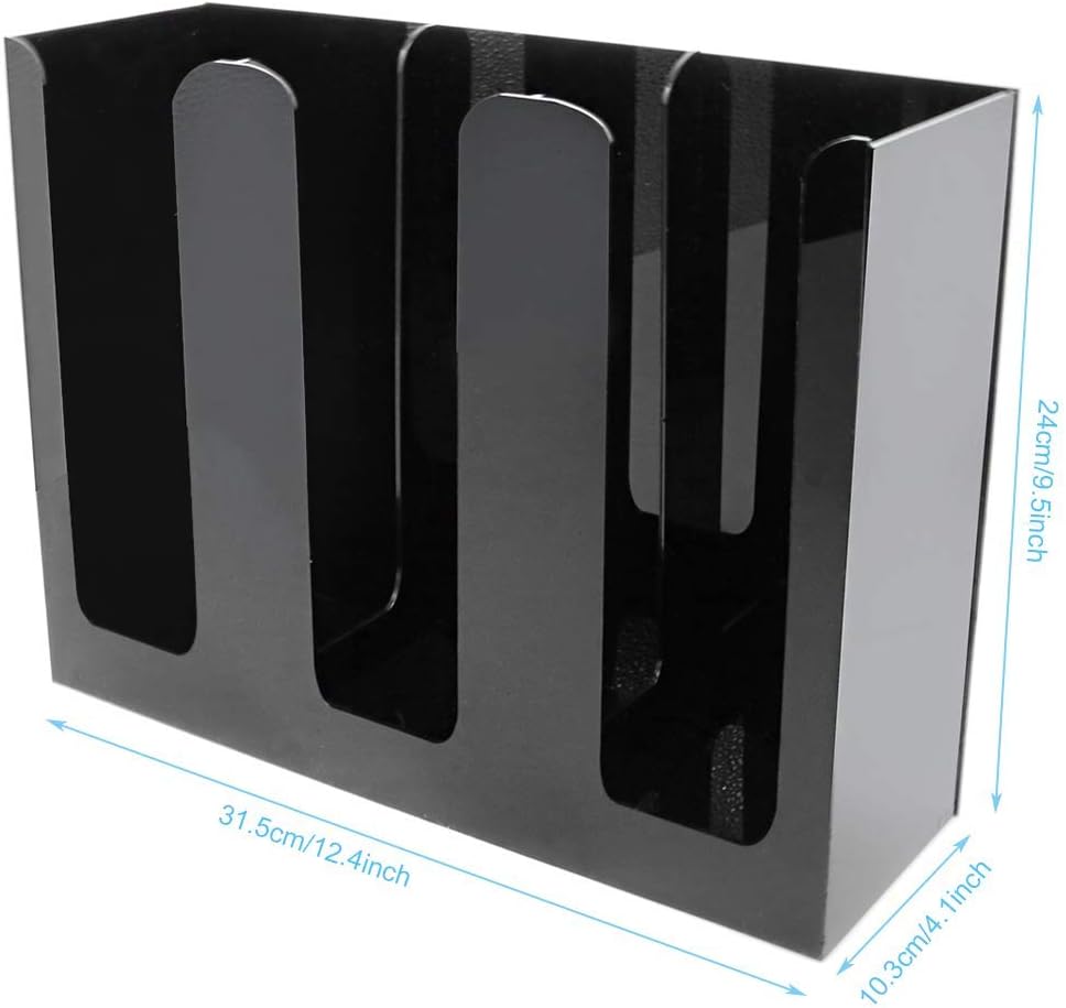 Tirifer Disposable Paper Cup Dispenser, Acrylic Coffee Cup and Lid Storage Organizer Holder, Coffee Milk Tea Shop Restaurant Accessories Christmas Party Supplies, 3 Compartments