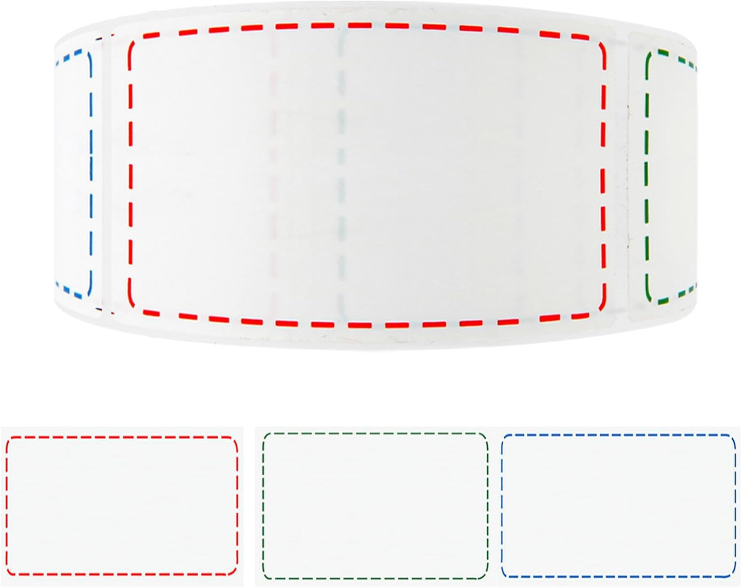 500 Removable Freezer Labels, 2x3 inches Water Oil Waterproof Stickers to Write on for Bottles Canning Containers Jars Pantry Organization Paper Name Clothes Tags Box Storage Bins Daycare, 3 Color