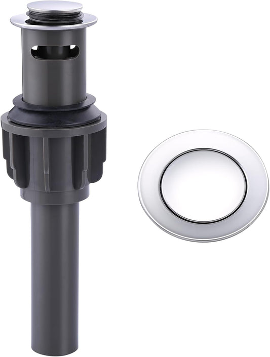 ALEASHA Bathroom Sink Drain with Overflow Vessel Sink Stopper,Pop Up Drain for Bathroom Sink Pop Up Drain Stopper for Hair Catcher,Chrome