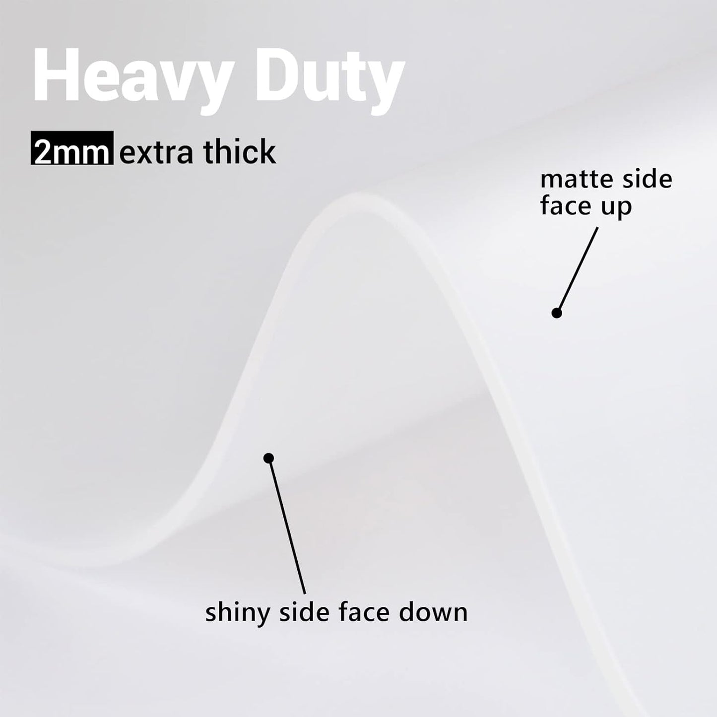 Ewen 27.6x19.5in 2mm Silicone Mats for Kitchen Counter, Thick Large Heat Resistant Non-Stick Silicone Placemat, Nonslip Workbench Mat Countertop Protector for Desk Crafts Air Fryer Pastry Translucent