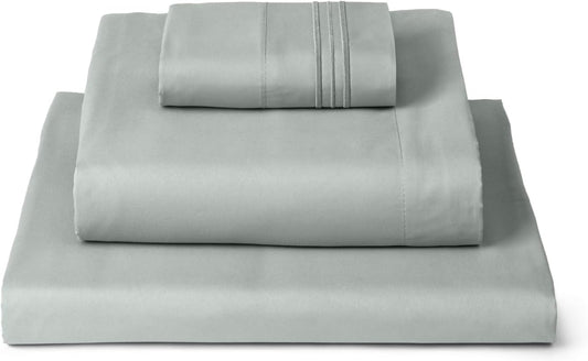 Mellanni Extra Deep Twin XL Sheets - 3 PC Iconic Collection Bedding - Hotel Luxury, Ultra Soft, Cooling Bed Sheets - Wrinkle, Fade, Stain Resistant (Twin Extra Long, Spa Mint)