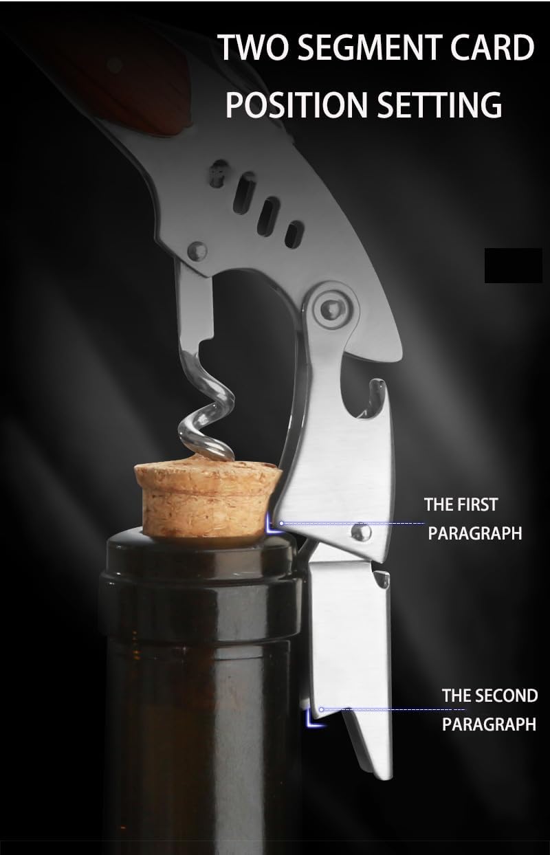 True Shark Corkscrew, Professional Waiters Corkscrew Wine Key Bottle Opener,Manual Wine Key for Servers, Waiters, Bartenders and Home Use(Shark)