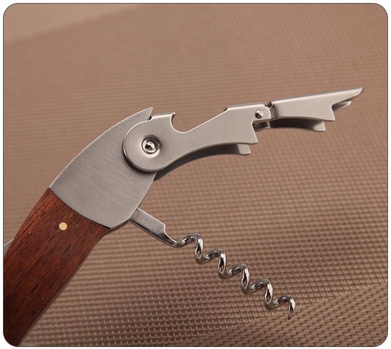 Unique Fish Corkscrew, Professional Waiters Corkscrew Wine Key Bottle Opener,Manual Wine Key for Servers, Waiters, Bartenders and Home Use (Brown fish)