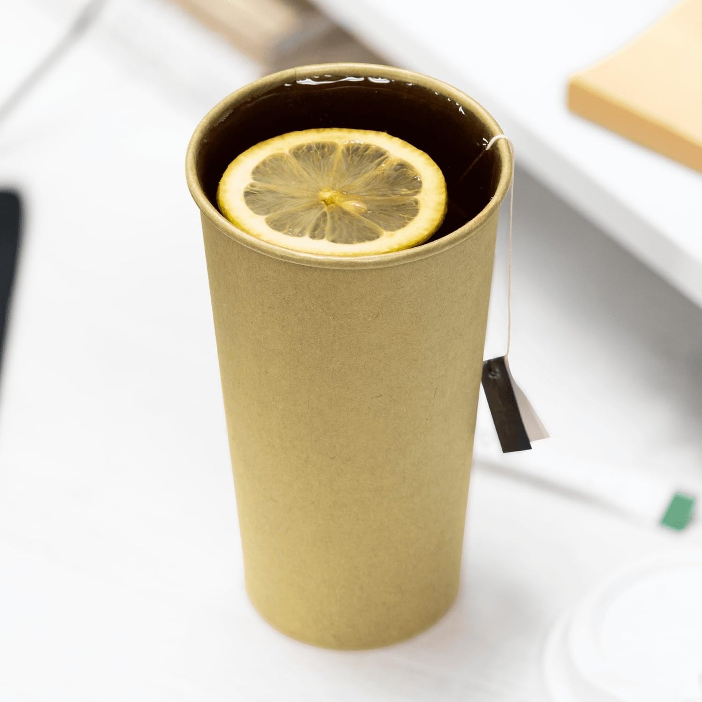 Karat 20oz Kraft Paper Coffee Cups [600 ct] Disposable, Leak-Resistant Double Poly-Lined Hot Cups | Ideal for Cafes & Offices, 90mm