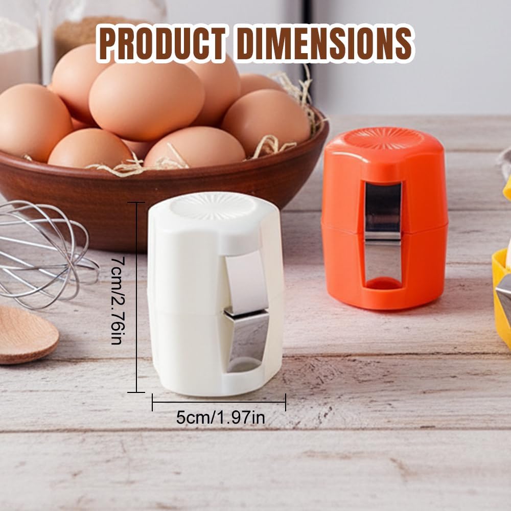 2026 New Egg opener, Egg Shell Separator for Raw Eggs Gadgets Cracker Tool, Upgrade Stainless Steel Egg Cutter Egg Cracker Tool Multifunctional Egg Cutter Multipack (2, Yellow)