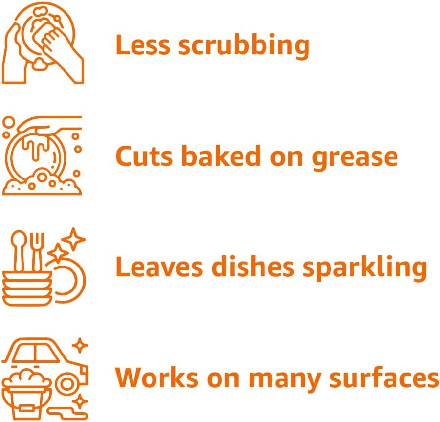 Amazon Basics Dish Soap, Fresh Scent, 30 fl oz, Pack of 8