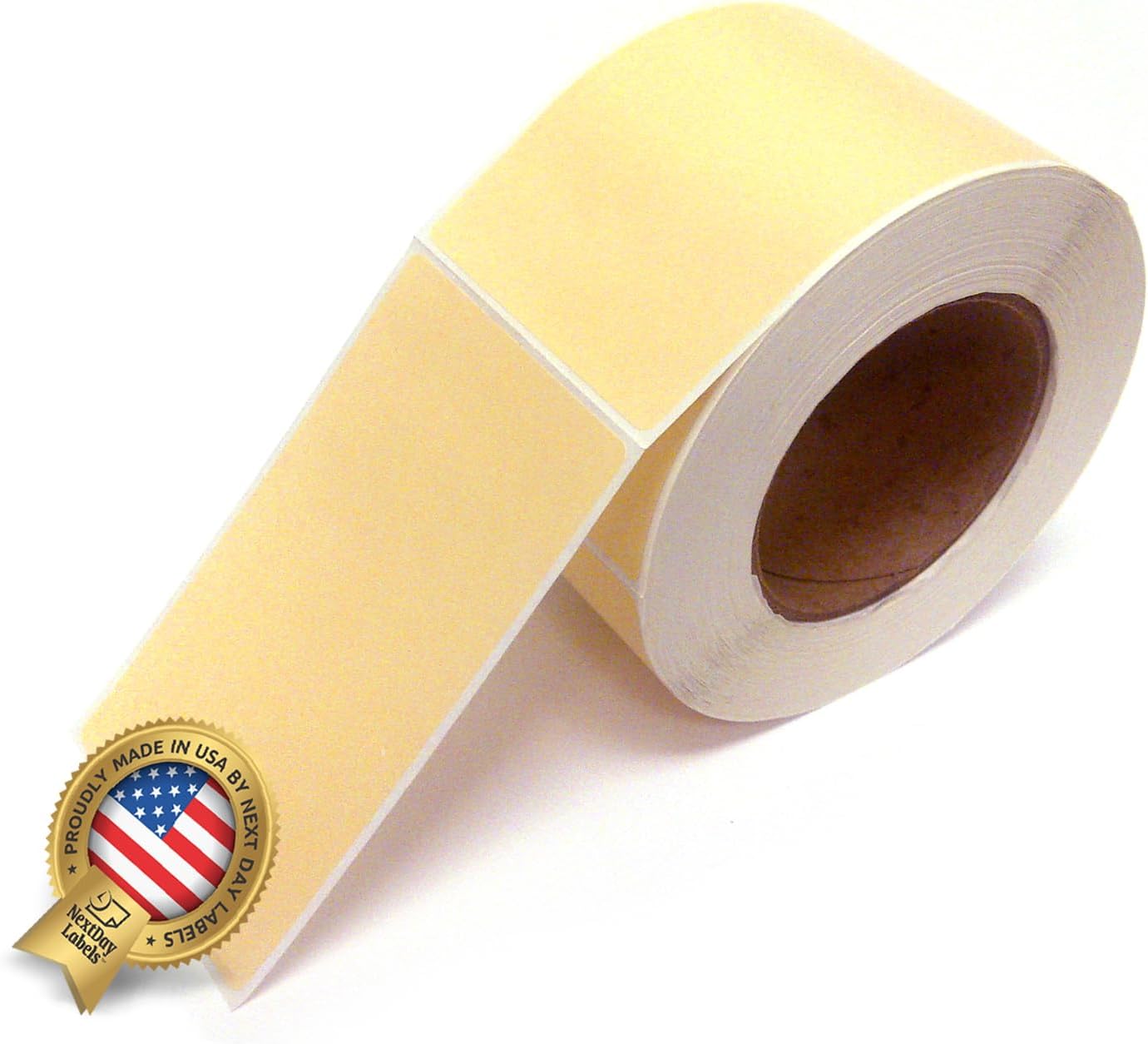 NextDayLabels 500 Rectangle Stickers (3" x 5") - Color Coding Labels Roll - Moving Labels for Boxes, Colored Inventory Stickers for Packing, Organizing, and Storage (Natural)