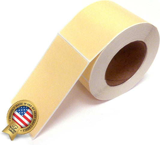 NextDayLabels 500 Rectangle Stickers (3" x 5") - Color Coding Labels Roll - Moving Labels for Boxes, Colored Inventory Stickers for Packing, Organizing, and Storage (Natural)