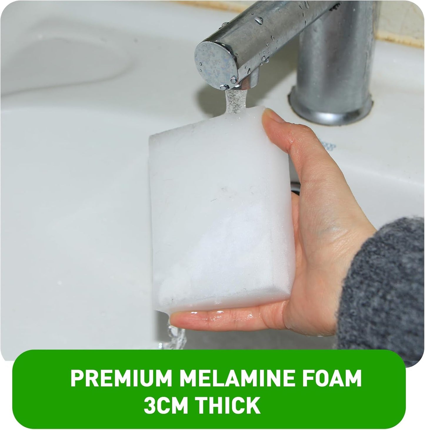 52 Pack Melamine Sponge Thick Melamine Foam in Bulk 2X Thicken Multi-Functional Sponge Eraser for Kitchen Bathroom Sink Tile Office 3.94x 2.76x 1.18in