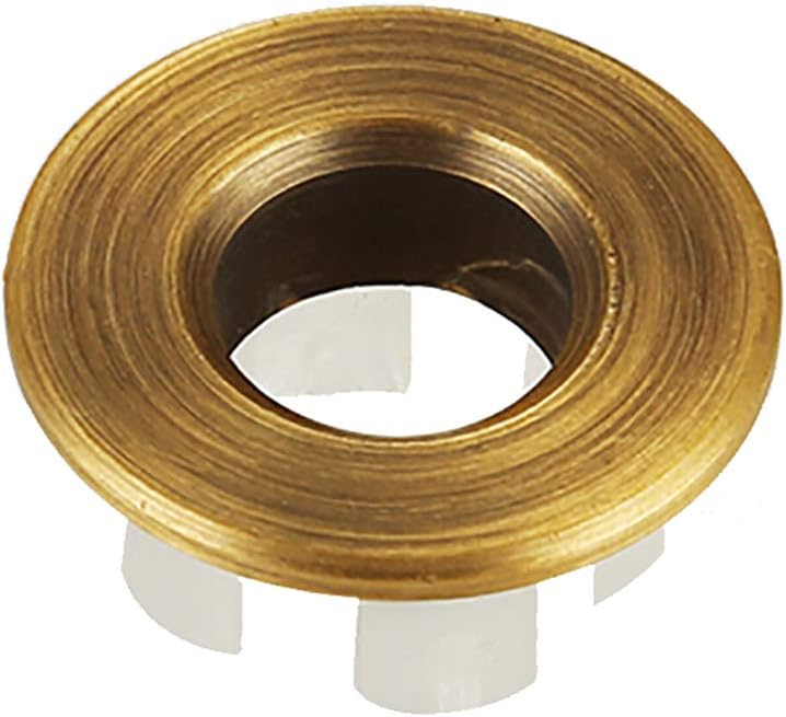 Sink Basin Trim Overflow Cover Brass Insert in Hole Round Caps Antique Brass