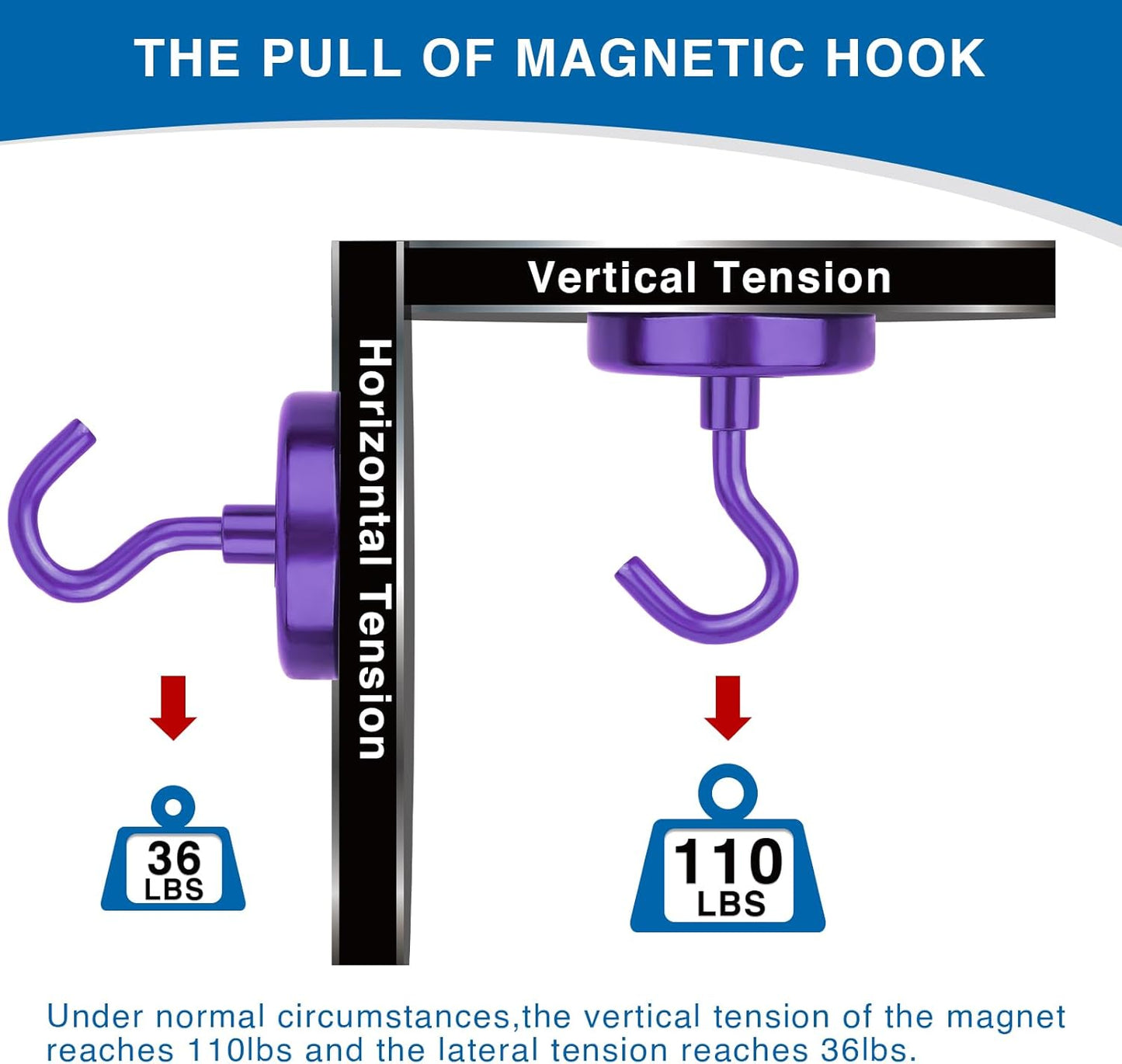 LOVIMAG Magnetic Hooks for Cruise Cabins, Cruise Essentials Must Haves, Cruise Magnets, Magnetic Key Holder, Strong Magnetic Hooks for Hanging, Fridge, Grill -12 Pack, 110lbs, Purple