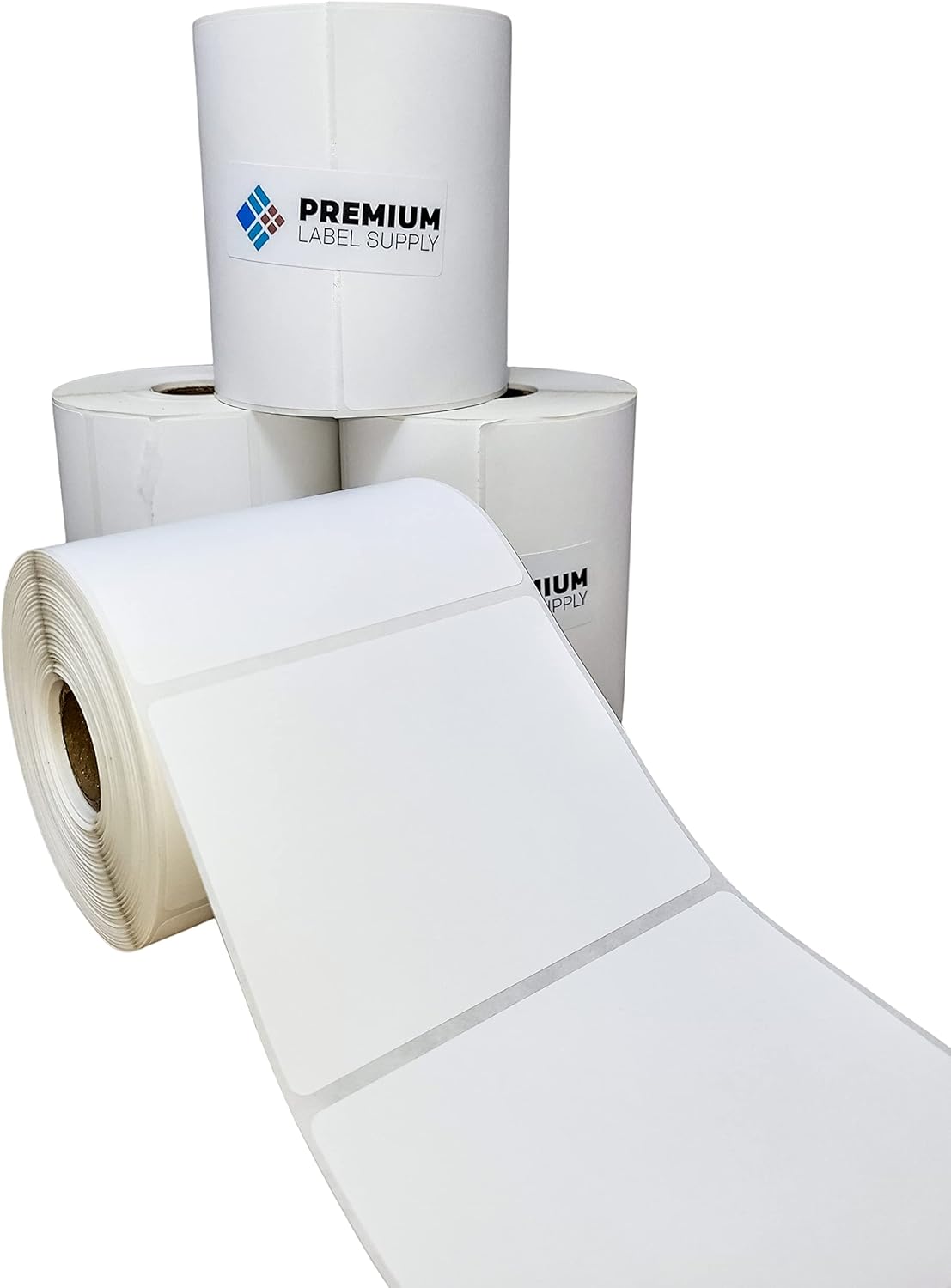 Premium Label Supply 4" x 3" Direct Thermal Labels - 2000 Labels (4 Rolls of 500) - Top Coated - White - USA Made