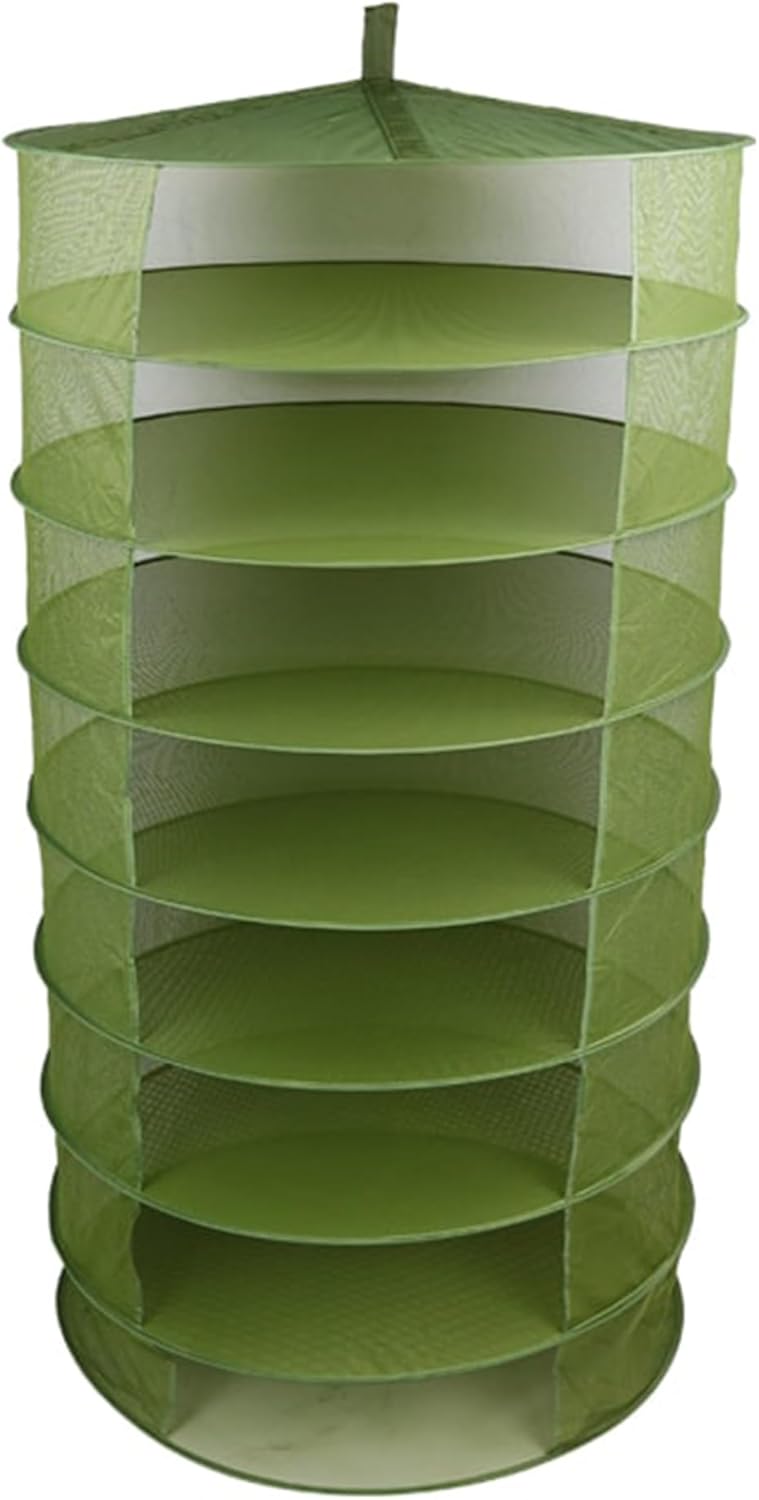 Grow1 3ft Drying Rack 1-Piece Collapsible Mesh Herb and Flower Hanging Dryer with Carrying Case for Even Airflow and Secure Harvest Storage