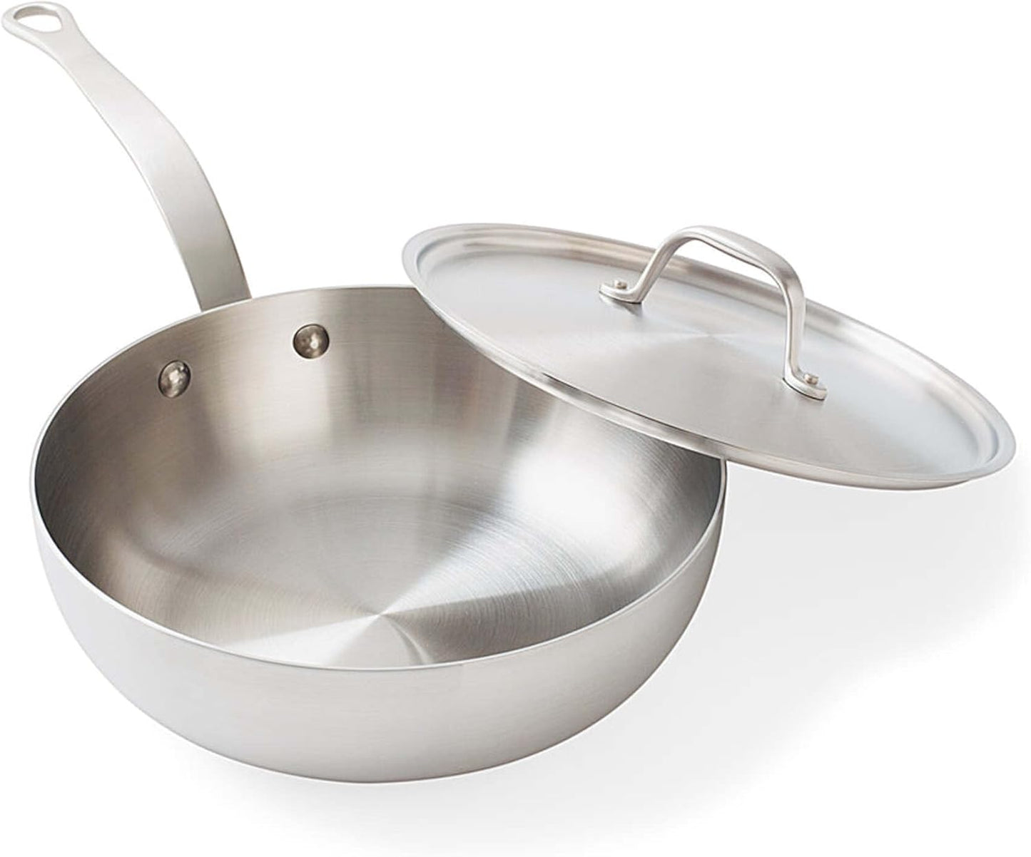 Daniel Boulud Kitchen - 10pc Cookware Set - French Inspired 5-Ply Stainless Steel Pots & Pans Cooking Set, Sturdy Heat-Resistant Handles, Induction Compatible & Oven Safe