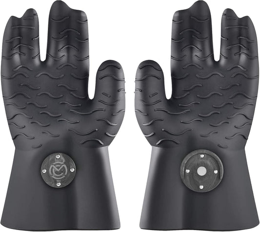 MagneCHEF Magnetic BBQ Grill Gloves – Heat Resistant, Patented Magnetic Safety Clip Easy On & Off, Firefighter-Designed, Dishwasher-Safe, Waterproof, Perfect for Grilling, Smoking, Frying, Baking
