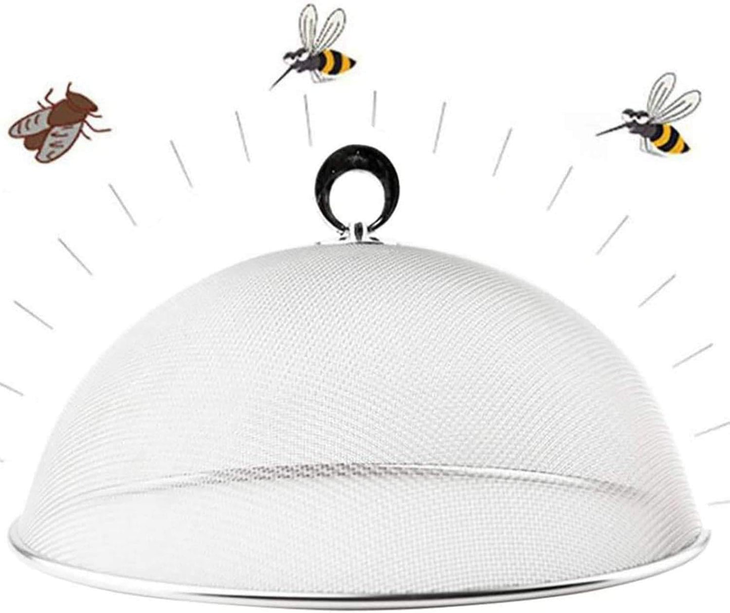 Metal Mesh Screen Food Cover, Stainless Steel Dome Food Tent Umbrella, Outdoor Picnic Food Cover Net Keep Out Flies, Bugs, Mosquitoes (11.81inches / 30cm)