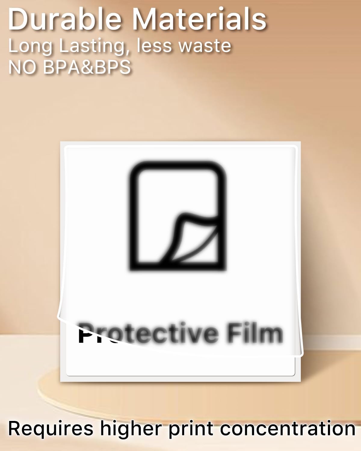 iEager White Square Thermal Label Stickers, 3" x 3" Self-Adhesive Square Direct Thermal Labels with Perforation Line, 500 Sheets/Roll